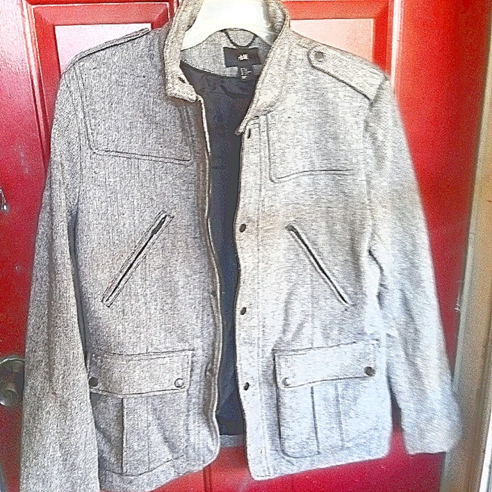 H &M men's grey winter coat
